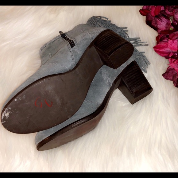 MATISSE Gray Suede Fringe Booties - Picture 6 of 6